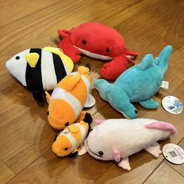 [미사용] 아르마도 우파루파 흰동가리 외 봉제 인형 6개 세트