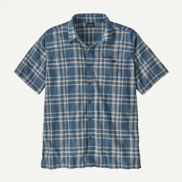 Patagonia 체크 무늬 반팔 셔츠 S 사이즈