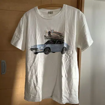 TES 자동차 서핑보드 프린트 티셔츠 L