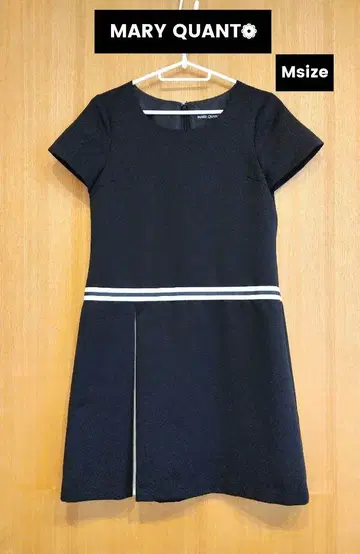 새상품급 MARY QUANT 미니 원피스 2 라인 블랙 M