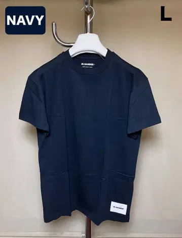 새상품 L JIL SANDER 24ss 팩 티셔츠 네이비 장미 16306