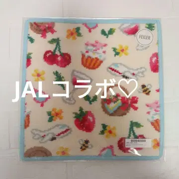 [미사용 새상품] 페일러 JAL 피크닉 가든 손수건 블루