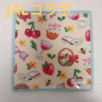 [미사용 새상품] 페일러 JAL 피크닉 가든 손수건 블루