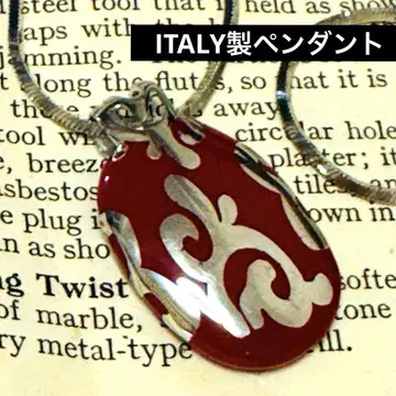 ITALY 펜던트 [새상품급] 패션 주얼리 빨간색 x 실버