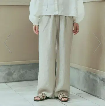 URBAN RESEARCH DOORS 린넨 레이온 이지 팬츠