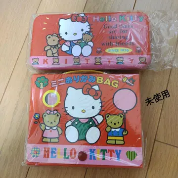 Hello Kitty 미니 종이접기 BAG 과 캔 필통 [미사용품]
