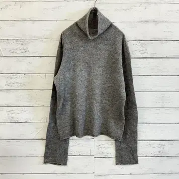 [ Abercrombie & Fitch ] 스웨터 무지 터틀넥 그레이 L