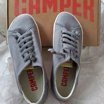 미사용 CAMPPER 그레이 캐주얼 스니커즈 40호 25.5cm 상당