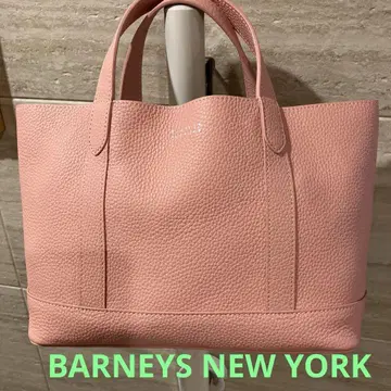BARNEYS NEW YORK 핑크 가죽 토트백