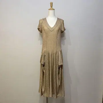 hiroko koshino 린넨 원피스 반팔 M