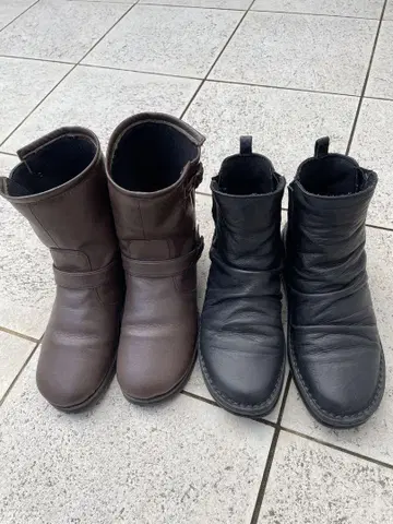 숏부츠 브라운 블랙 2족 세트