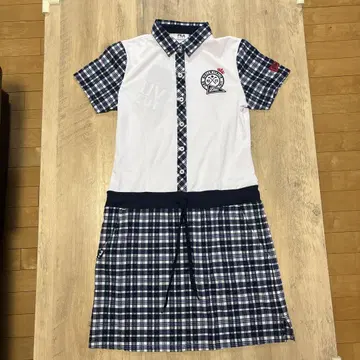 FILA UV 컷 체크 무늬 원피스