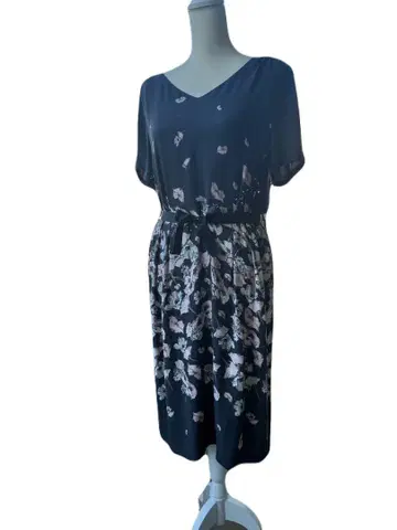 LAURA ASHLEY 꽃무늬 슬리브리스 원피스 UK14