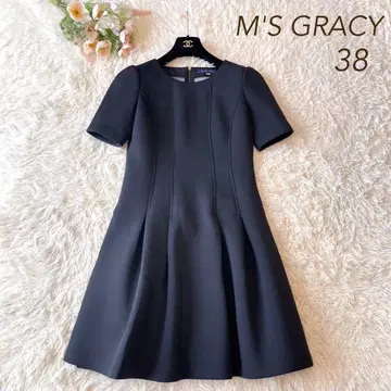 새상품급 M'S GRACY 본딩 스트레치 원피스 블랙 38