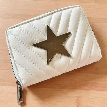 새상품급 BORSE IN PELLE 이탈리아 가죽 지갑 아이보리