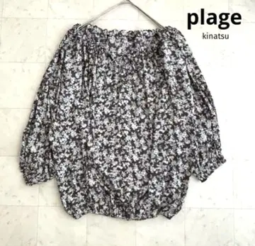 plage olive gather 블라우스 프린트 블라우스
