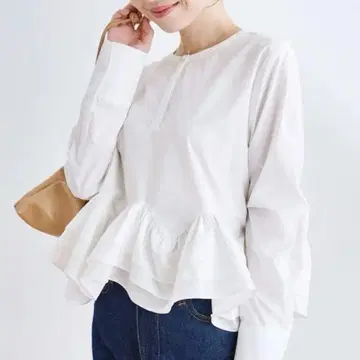 새상품 basement online 티어드 프릴 블라우스 베이스먼트