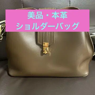 [ 새상품급 ] 브라운 천연 가죽 숄더백