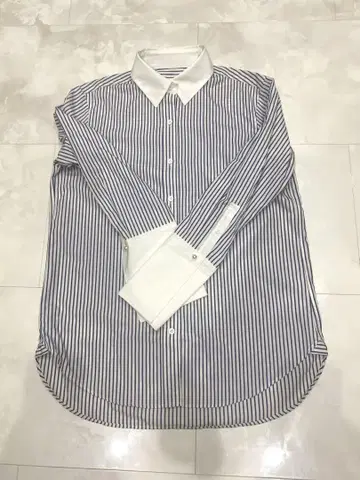 미사용 Lounge dress 스트라이프 긴팔 셔츠