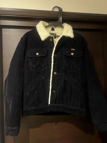 Wrangler 보아 자켓 블랙 코듀로이