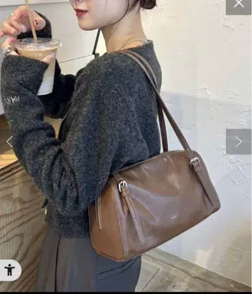 택 포함 새상품 loti 와이드 보스턴 BAG 카멜