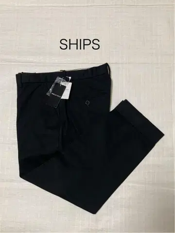 택 포함 새상품 SHIPS 쉽스 치노 팬츠 블랙 M 밑단 더블 남성용