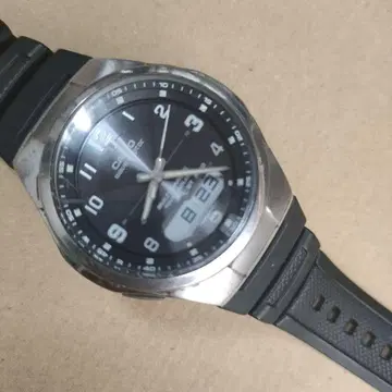 CASIO 전파 솔라 아날로그 디지털 손목시계 블랙