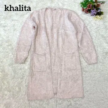 a1112 [ khalita ] 니트 가디건 L 핑크 모코모코 롱 기장
