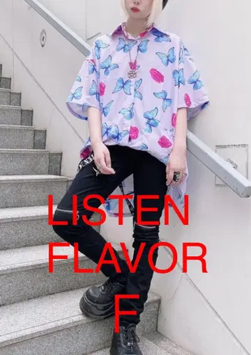 초레어! 완판템 LISTEN FLAVOR 모르포로즈 올 패턴 BIG 셔츠