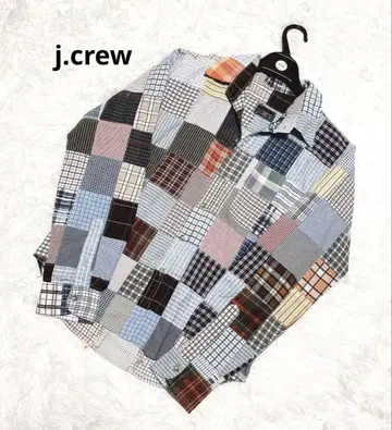 j.crew 제이크루 체크 무늬 패치워크 긴팔 셔츠