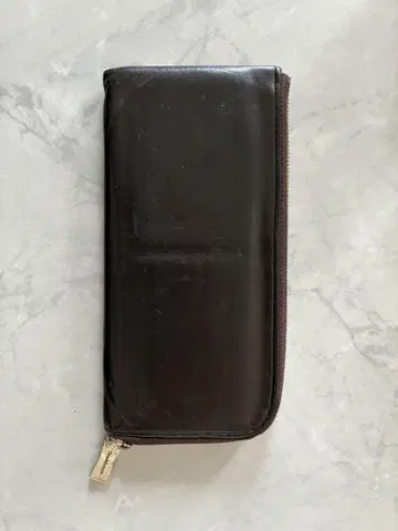 오로비안코 다크 브라운 가죽 장지갑