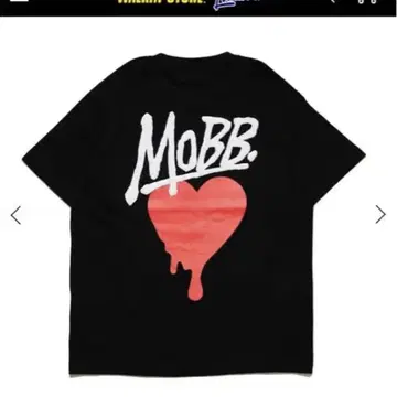 MOBB HEART DRIP 티셔츠 블랙