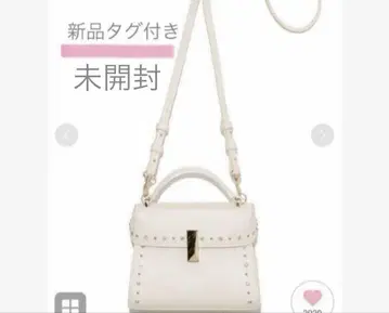 새상품 셀포드 비쥬 스터드 미니백 백 아이보리