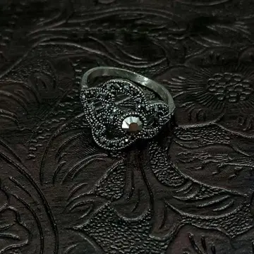 빈티지 실버 지르코니아 레트로 앤티크 반지 18호