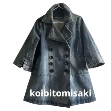 koibitomisaki 데님 청바지 자켓 더블 코트 연인
