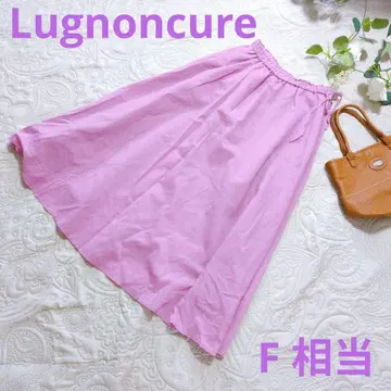 [ Lugnoncure ] 핑크 플레어 스커트 F 상당 사이드 리본