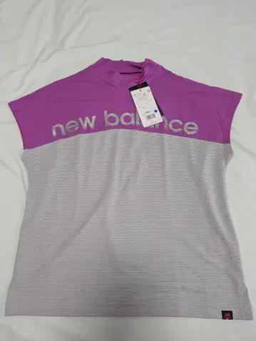 [ 새상품 ] new balance 반팔 셔츠 보라색 그레이 골프웨어