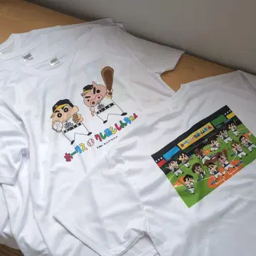 짱구는 못말려 소프트뱅크 호크스 콜라보 티셔츠 2매 세트