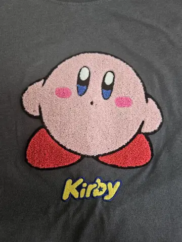 [새상품] 별의 커비 티셔츠 L 사이즈 kirby 빅 와펜 그레이