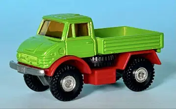 토미카 파란 상자 F41 UNIMOG 녹색과 빨간색 트럭