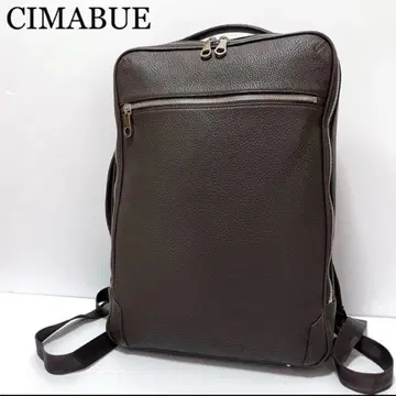 새상품급 CIMABUE 치마부에 비즈니스 백 백팩 고급 가죽 다크 브라운