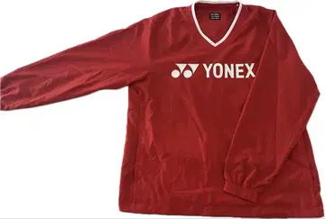 YONEX 레드 V넥 트레이닝복