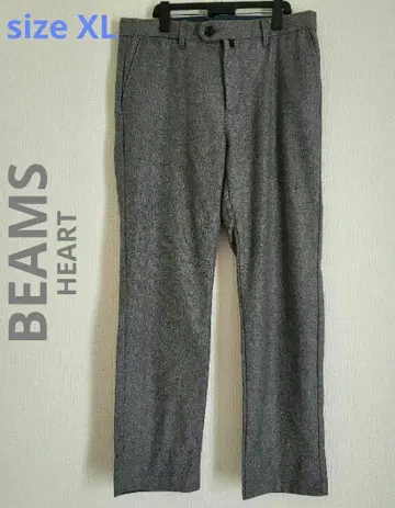 BEAMS HEART 울 혼방 슬랙스/그레이/XL /중고