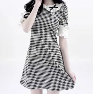 JILTU pepit frill ribbon dress 원피스