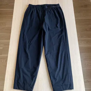 UNITED ARROWS & SONS 블랙 와이드 팬츠 밴딩 벨트