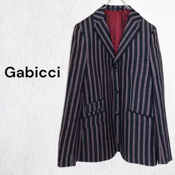 Gabicci 테일러드 자켓 블레이저 스트라이프 패턴 겉옷 M