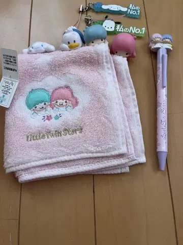 산리오 굿즈 가챠가챠 산리오샵 손수건 볼펜 미사용 새상품