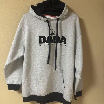 DADA 그레이 로고 후드티