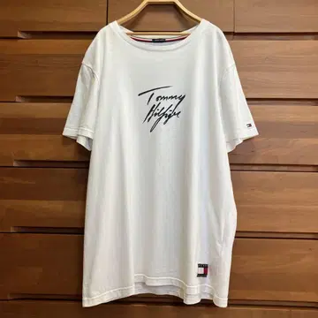tommy hilfiger 오가닉 코튼 화이트 티셔츠 타미힐피거 NY