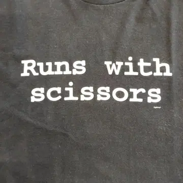 Runs with scissors 티셔츠 XL 블랙